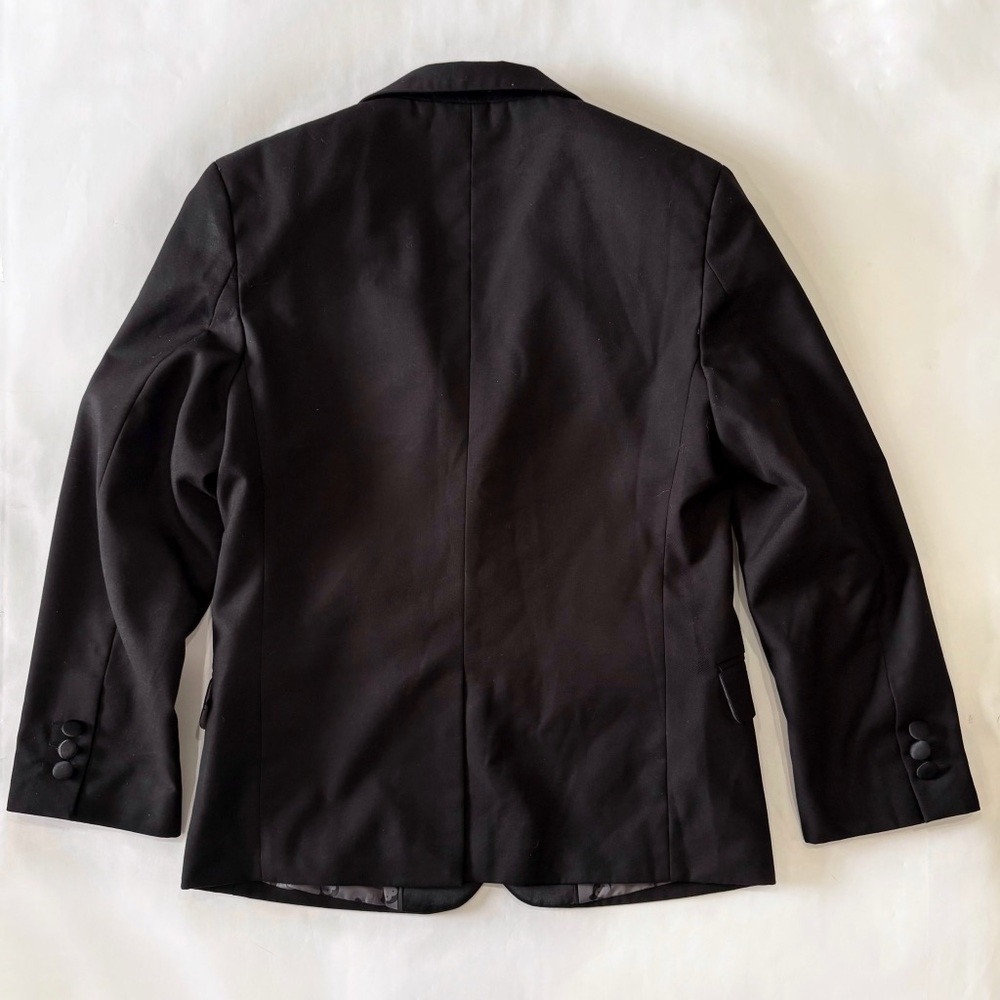 Appaman Boys Suit Size 10 Black Satin Trim Blazer Pants Formal Preppy Free Tie - Picture 6 of 13